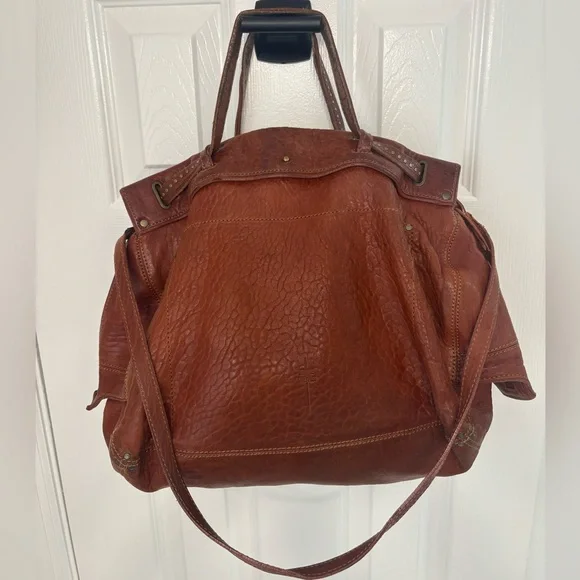 Jerome Dreyfuss Cognac Leather Satchel - Picture 4 of 16